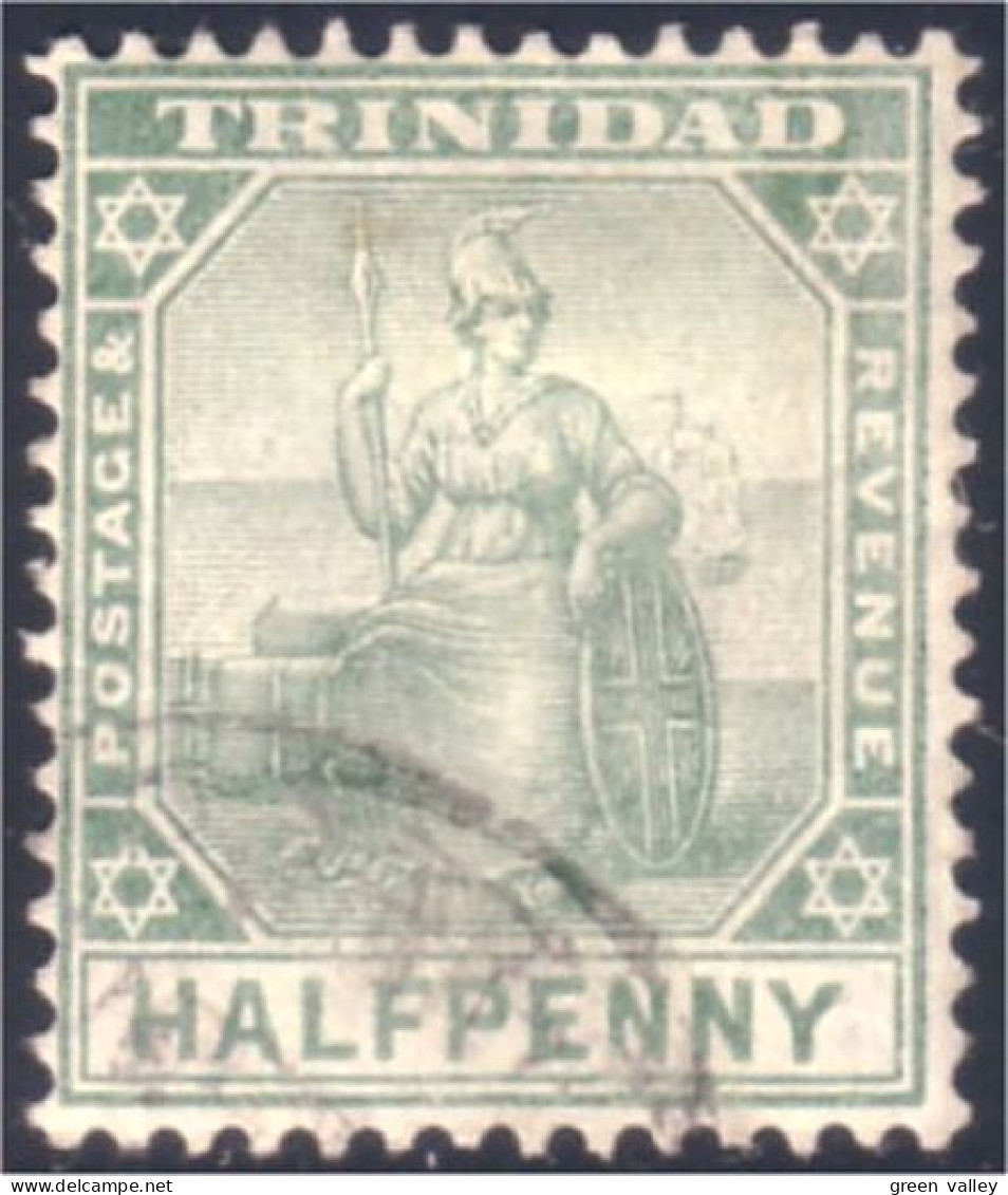 868 Trinité Tobago Britannia Halpenny (TOB-35) - Trinité & Tobago (1962-...)