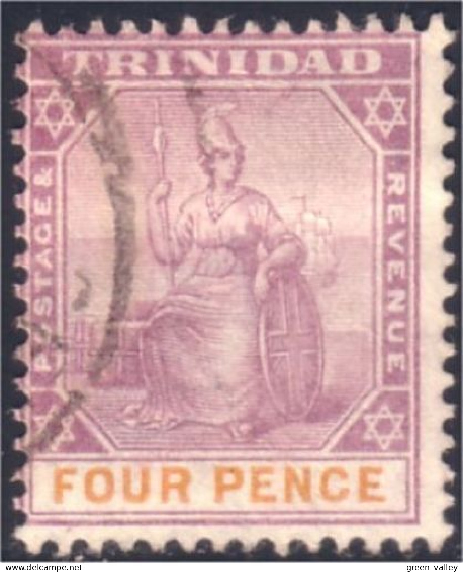 868 Trinité Tobago Britannia Four Pence (TOB-27) - Trinidad & Tobago (1962-...)