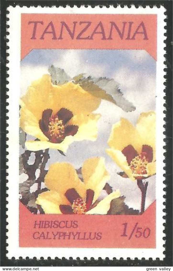 866 Tanzania Fleur Flower Blume Hibiscus MNH ** Neuf SC (TZN-157) - Tanzania (1964-...)