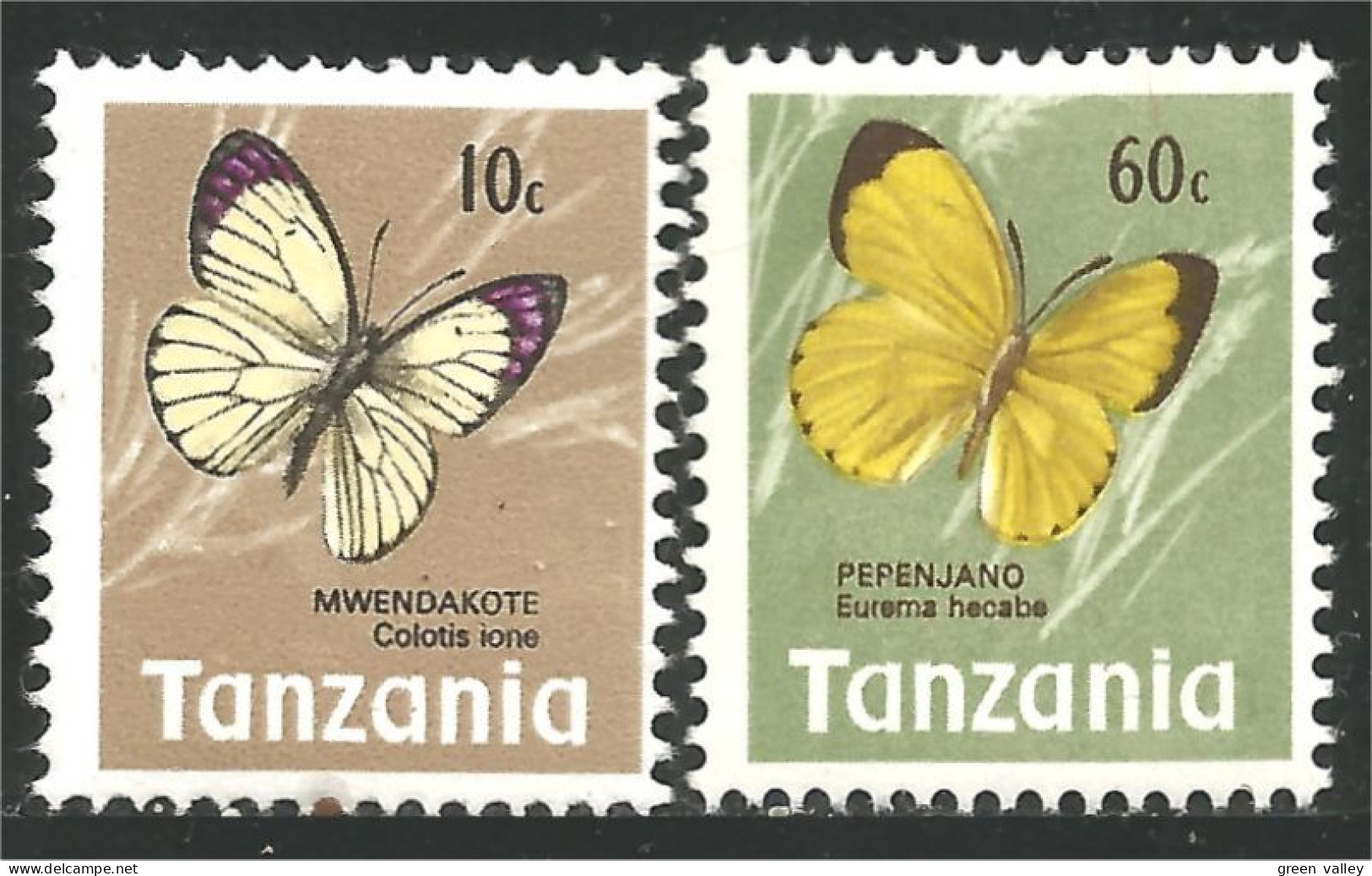 866 Tanzania Papillon Butterfly Schmetterling Farfala Mariposa Vlinder MNH ** Neuf SC (TZN-141a) - Tanzania (1964-...)