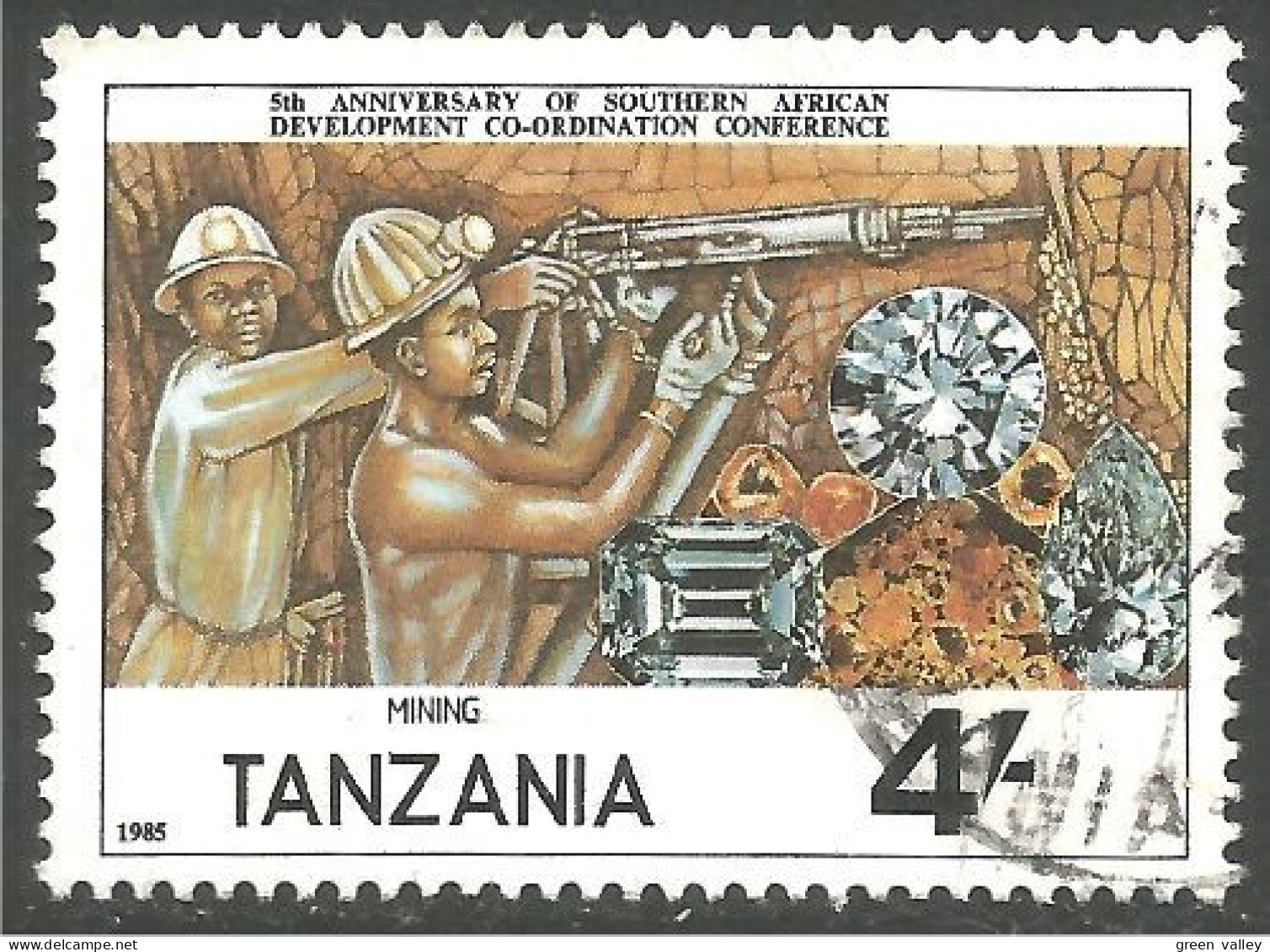 866 Tanzania Mines Mining Mineur Miner Diamant Diamond (TZN-127) - Minerales