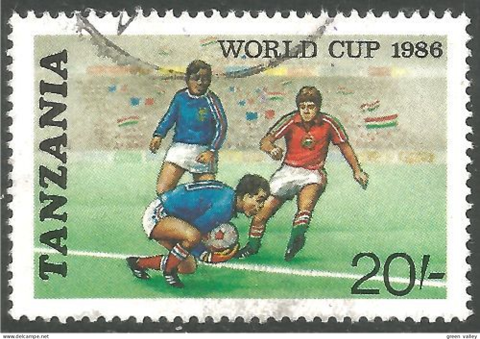 866 Tanzania Football Soccer World Cup 1986 (TZN-120a) - Tanzania (1964-...)