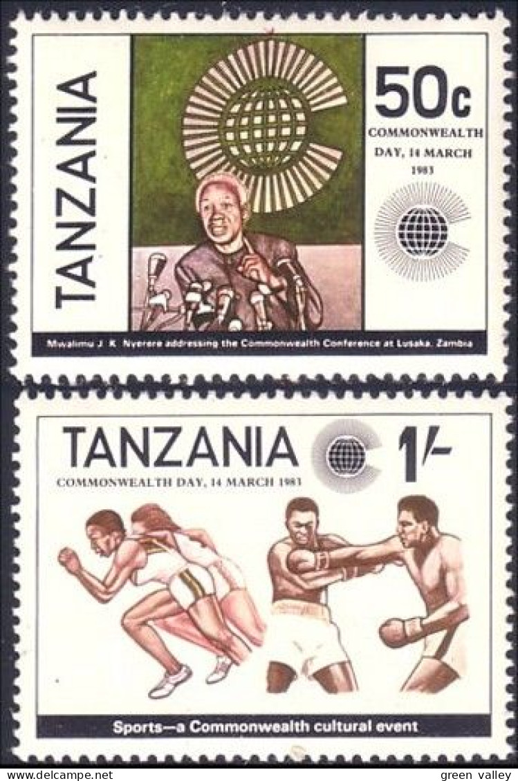 866 Tanzania Boxe Boxing Commonwealth Day MNH ** Neuf SC (TZN-97) - Tanzania (1964-...)