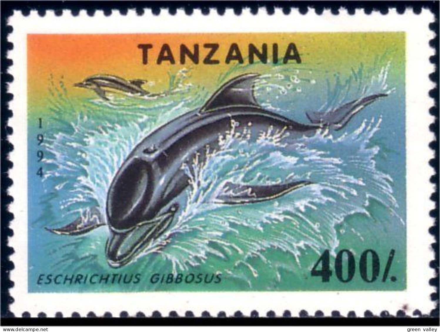 866 Tanzania Dolphin Dauphin MNH ** Neuf SC (TZN-80b) - Delfine