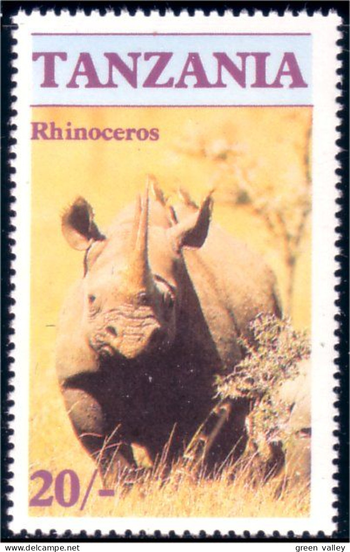 866 Tanzania Rhinoceros MNH ** Neuf SC (TZN-73a) - Tanzania (1964-...)