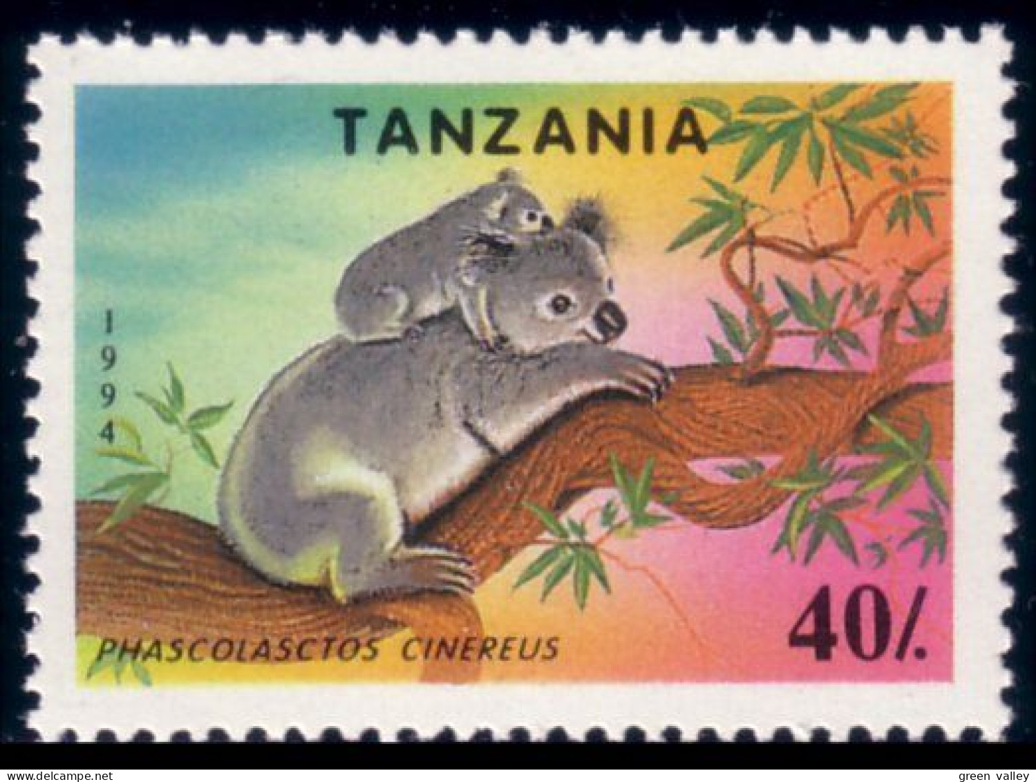 866 Tanzania Bear Koala MNH ** Neuf SC (TZN-75b) - Bears