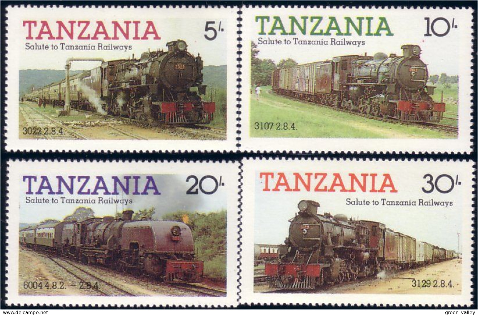 866 Tanzania Trains MNH ** Neuf SC (TZN-51b) - Sonstige (Land)