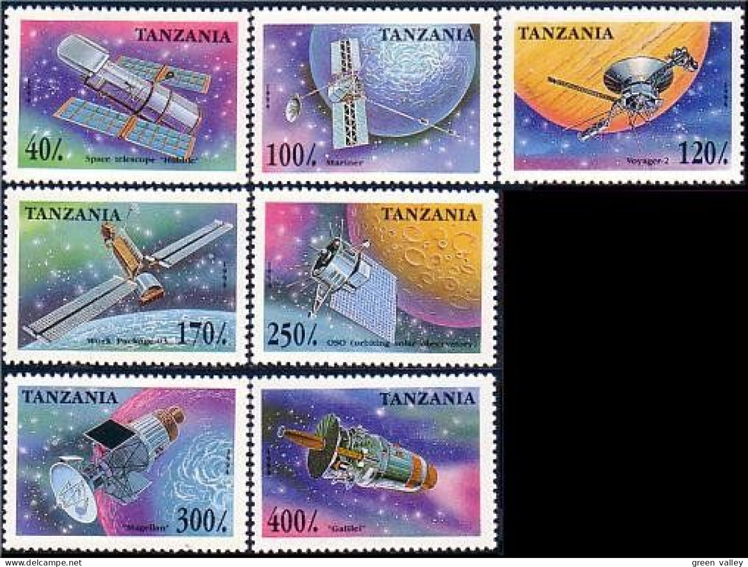 866 Tanzania Espace Space Satellites MNH ** Neuf SC (TZN-25a) - Tanzania (1964-...)