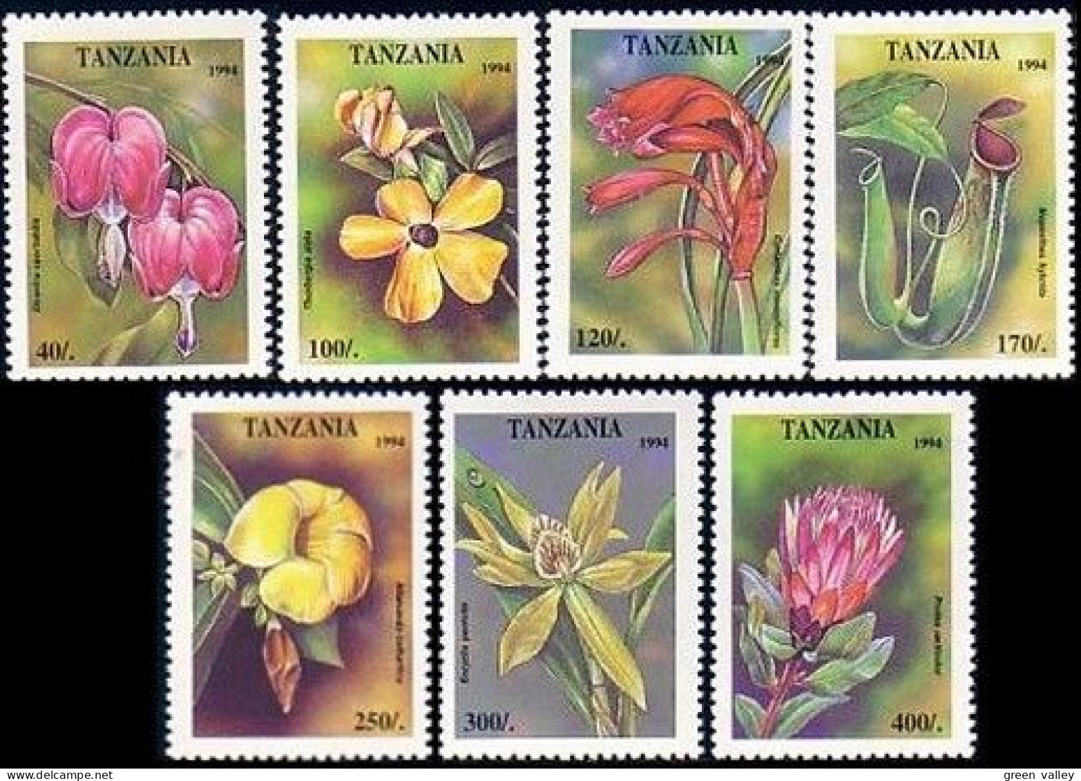 866 Tanzania Tropical Flowers Fleurs Tropicales MNH ** Neuf SC (TZN-24b) - Other & Unclassified