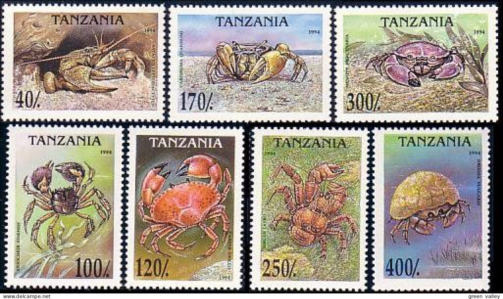 866 Tanzania Crabes Crabs Crustaces MNH ** Neuf SC (TZN-23a) - Tanzania (1964-...)