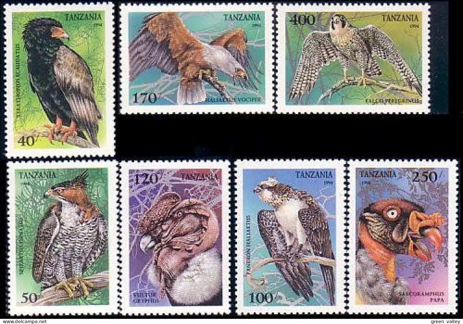 866 Tanzania Oiseaux De Proie Rapaces Birds Of Prey MNH ** Neuf SC (TZN-21a) - Tanzania (1964-...)