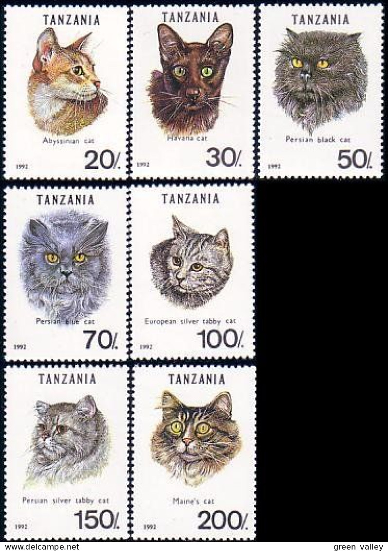 866 Tanzania Cats Katze Chats MNH ** Neuf SC (TZN-6a) - Tanzania (1964-...)