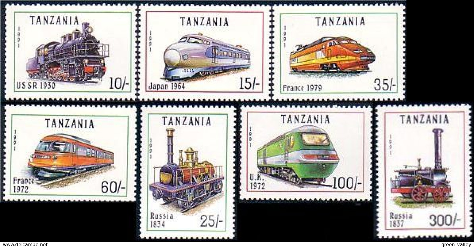 866 Tanzania Trains Locomotives MNH ** Neuf SC (TZN-3a) - Tanzania (1964-...)