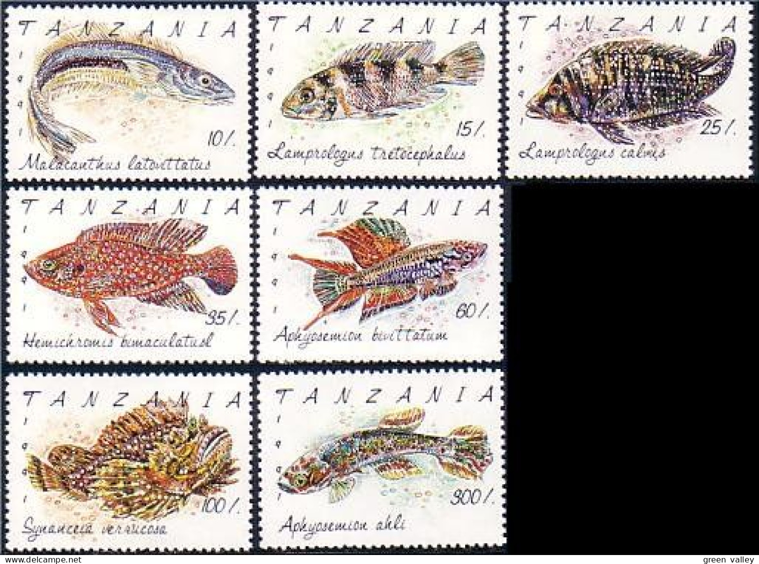 866 Tanzania Poissons Fish Fishes Fische MNH ** Neuf SC (TZN-4a) - Tanzania (1964-...)