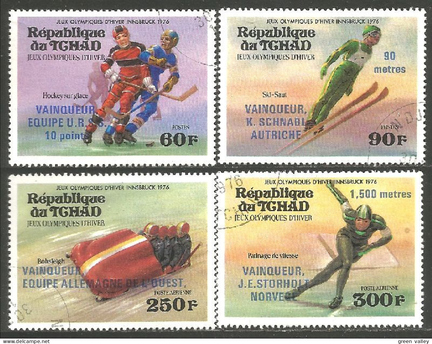 855 Tchad Hockey Ski Bobsleigh Patinage Skating (TCD-47b) - Ciad (1960-...)