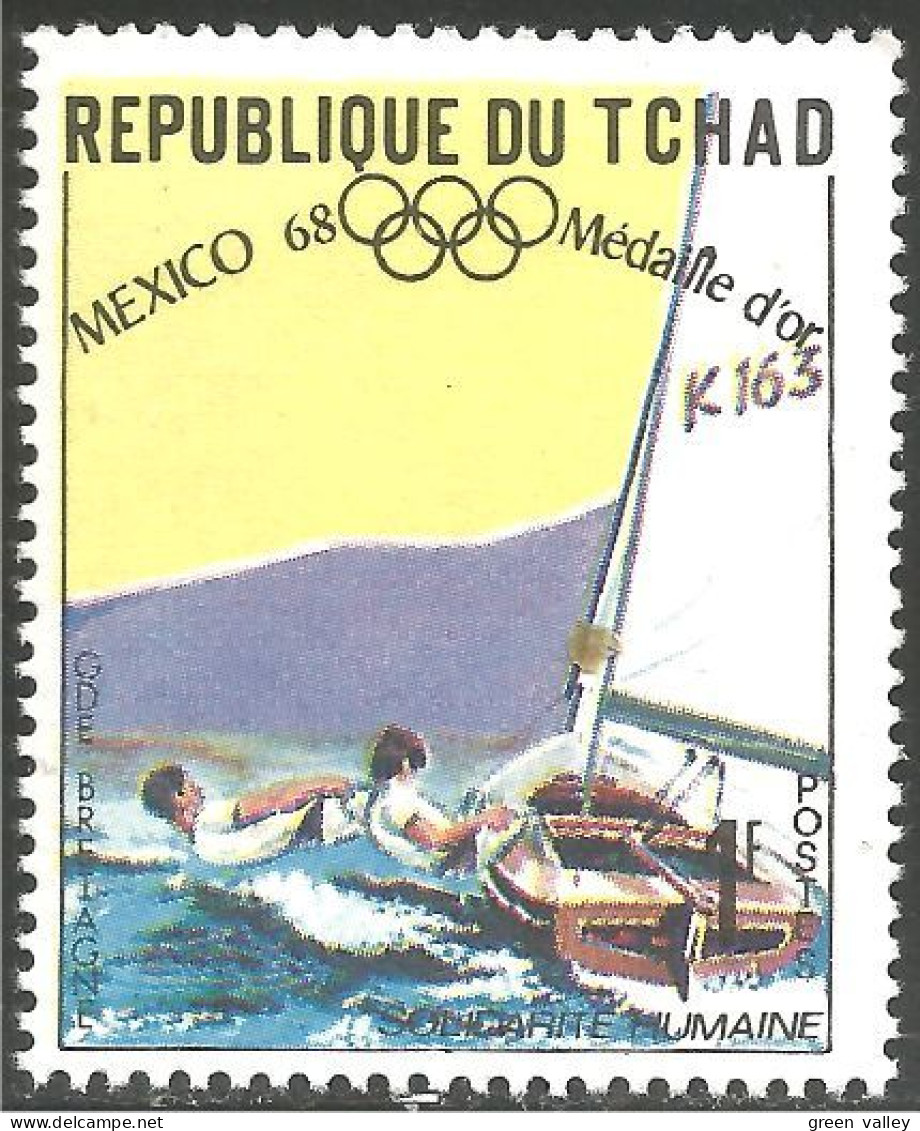 855 Tchad Voile Sailing Mexico Olympiques 1968 MNH ** Neuf SC (TCD-42b) - Vela