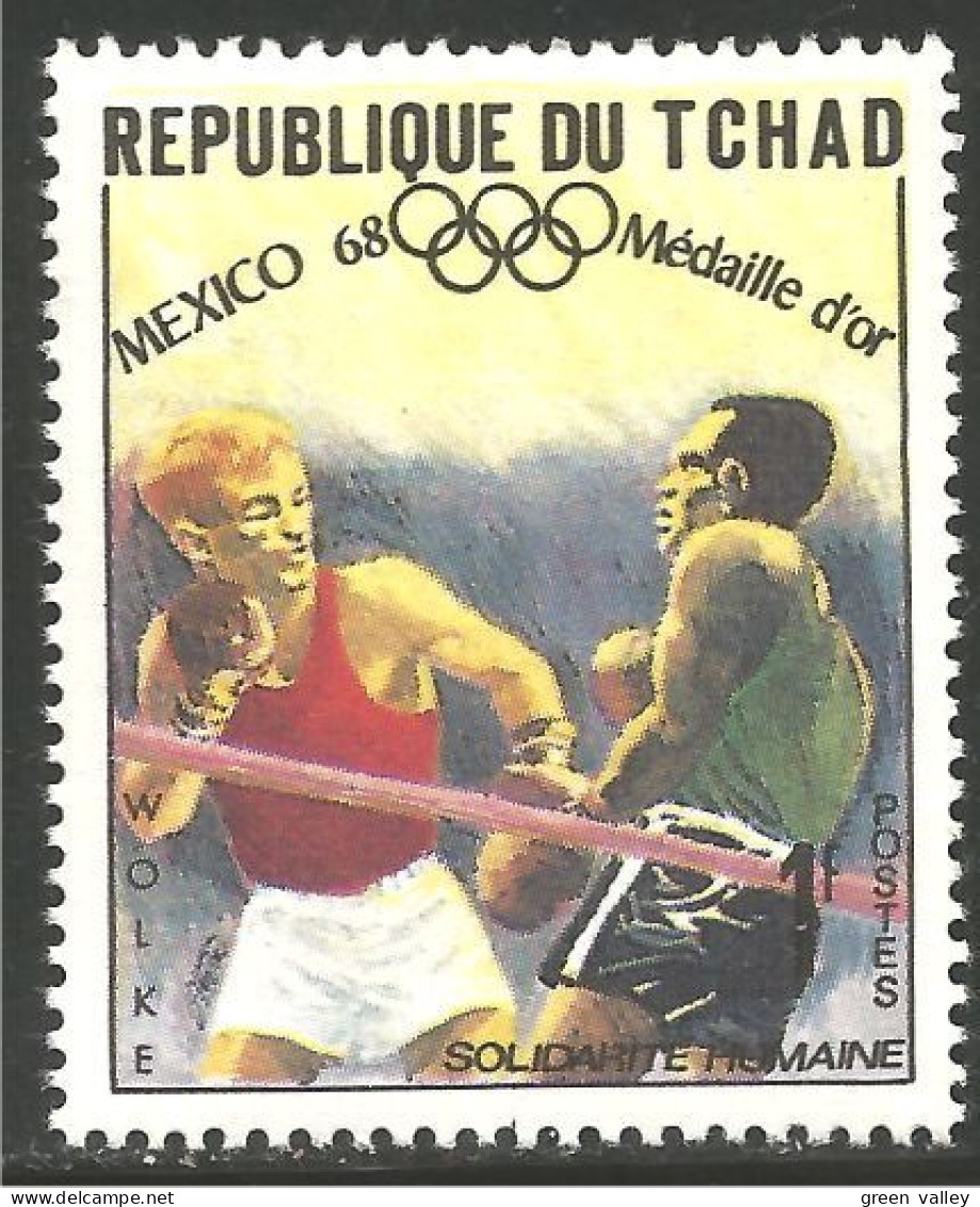 855 Tchad Boxe Boxing Boxen Boxeo Mexico Olympiques 1968 MNH ** Neuf SC (TCD-41b) - Estate 1968: Messico