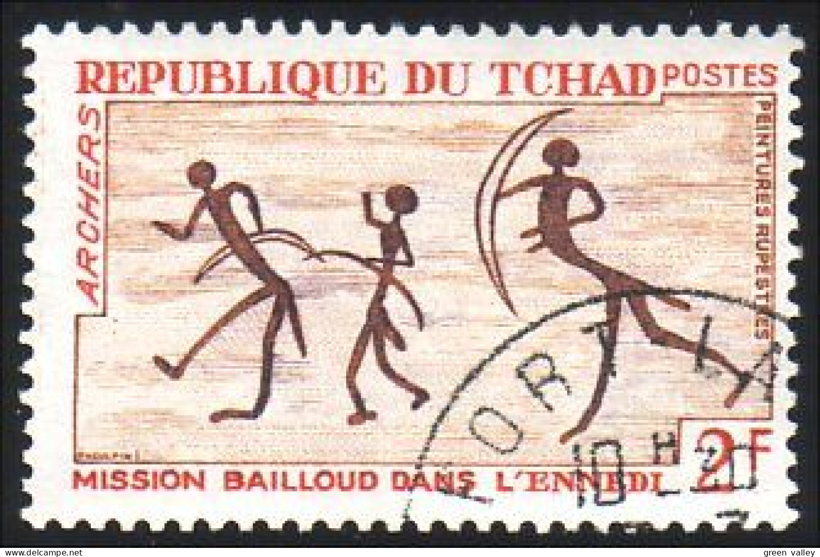 855 Tchad Archers Gravure Rupestre (TCD-1) - Tiro Con L'Arco