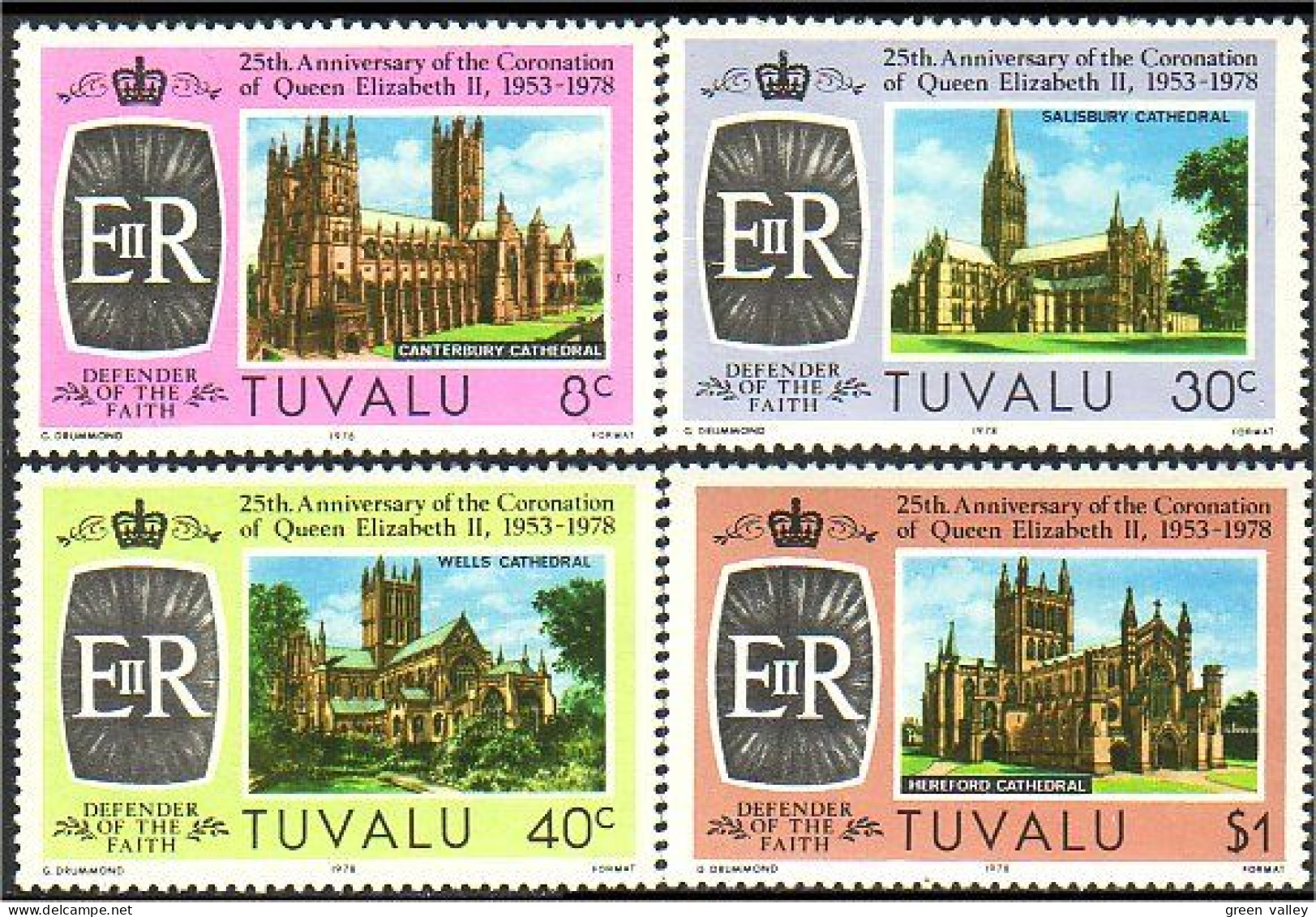 892 Tuvalu Cathedrals MNH ** Neuf SC (TUV-10) - Tuvalu
