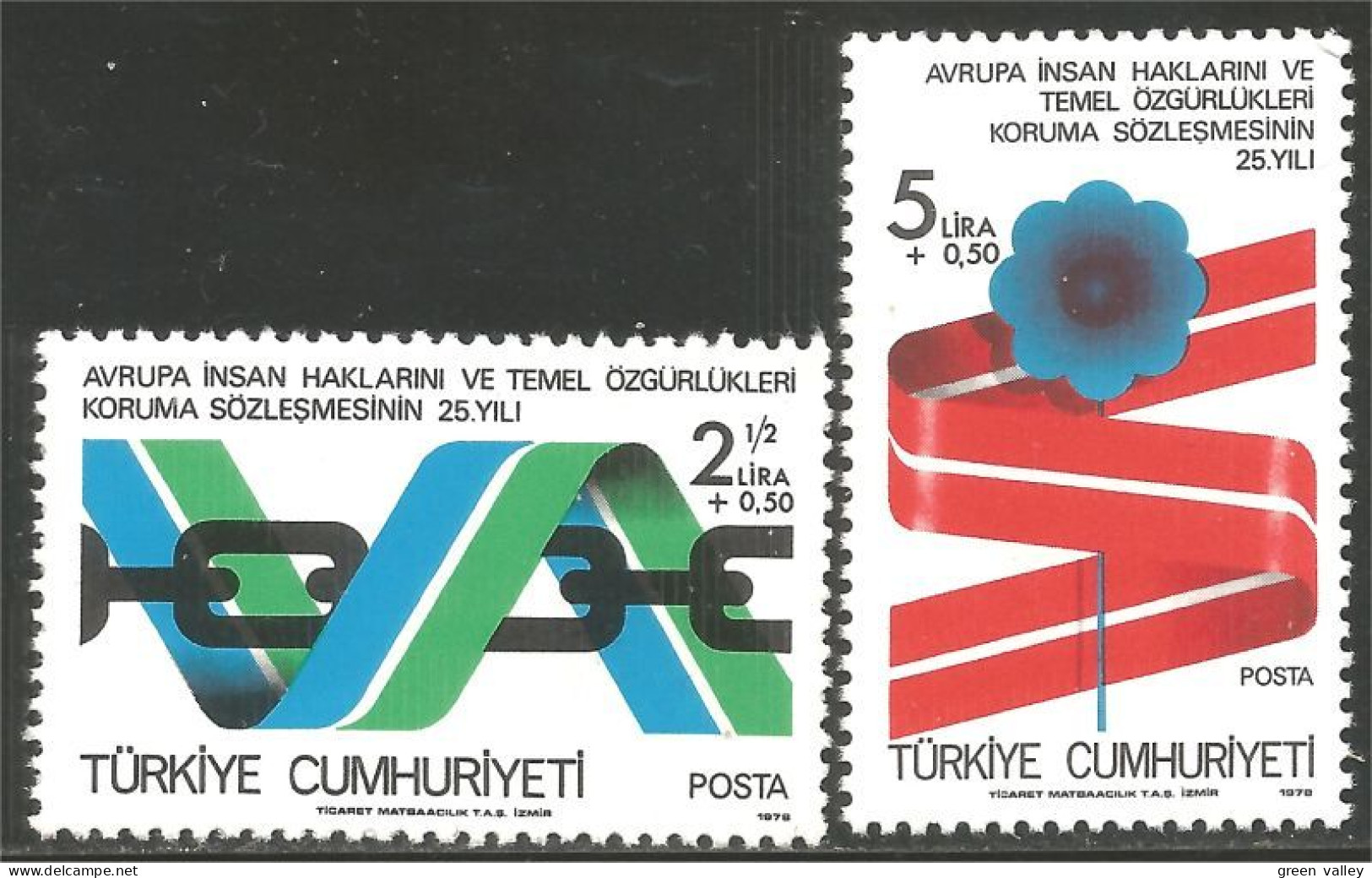 890 Turquie Human Rights Droits Homme MNH ** Neuf SC (TUR-91b) - Sonstige & Ohne Zuordnung