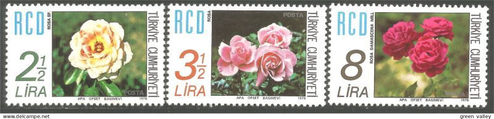 890 Turquie Roses MNH ** Neuf SC (TUR-85c) - Rosas