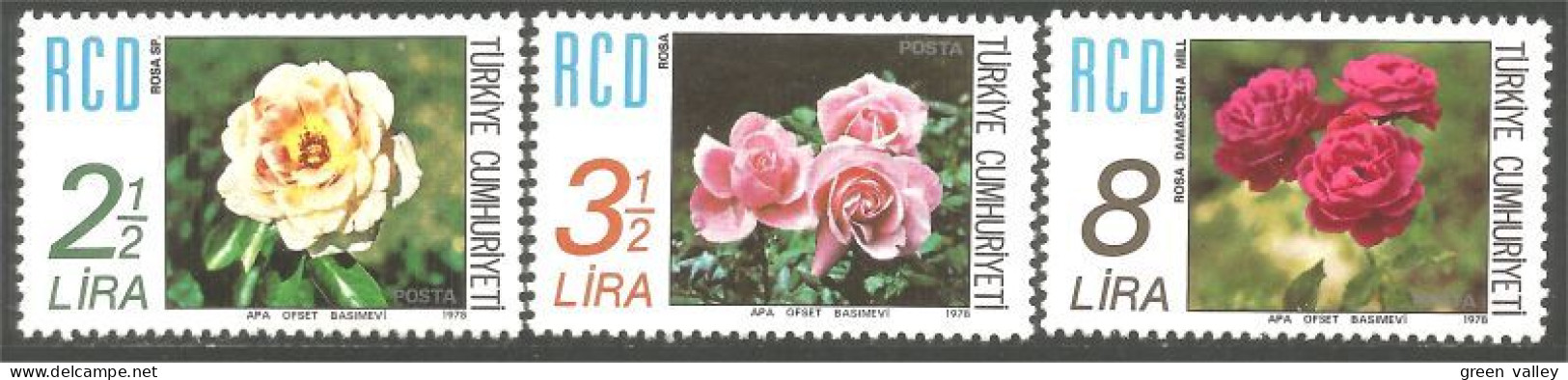 890 Turquie Roses MNH ** Neuf SC (TUR-85c) - Roses