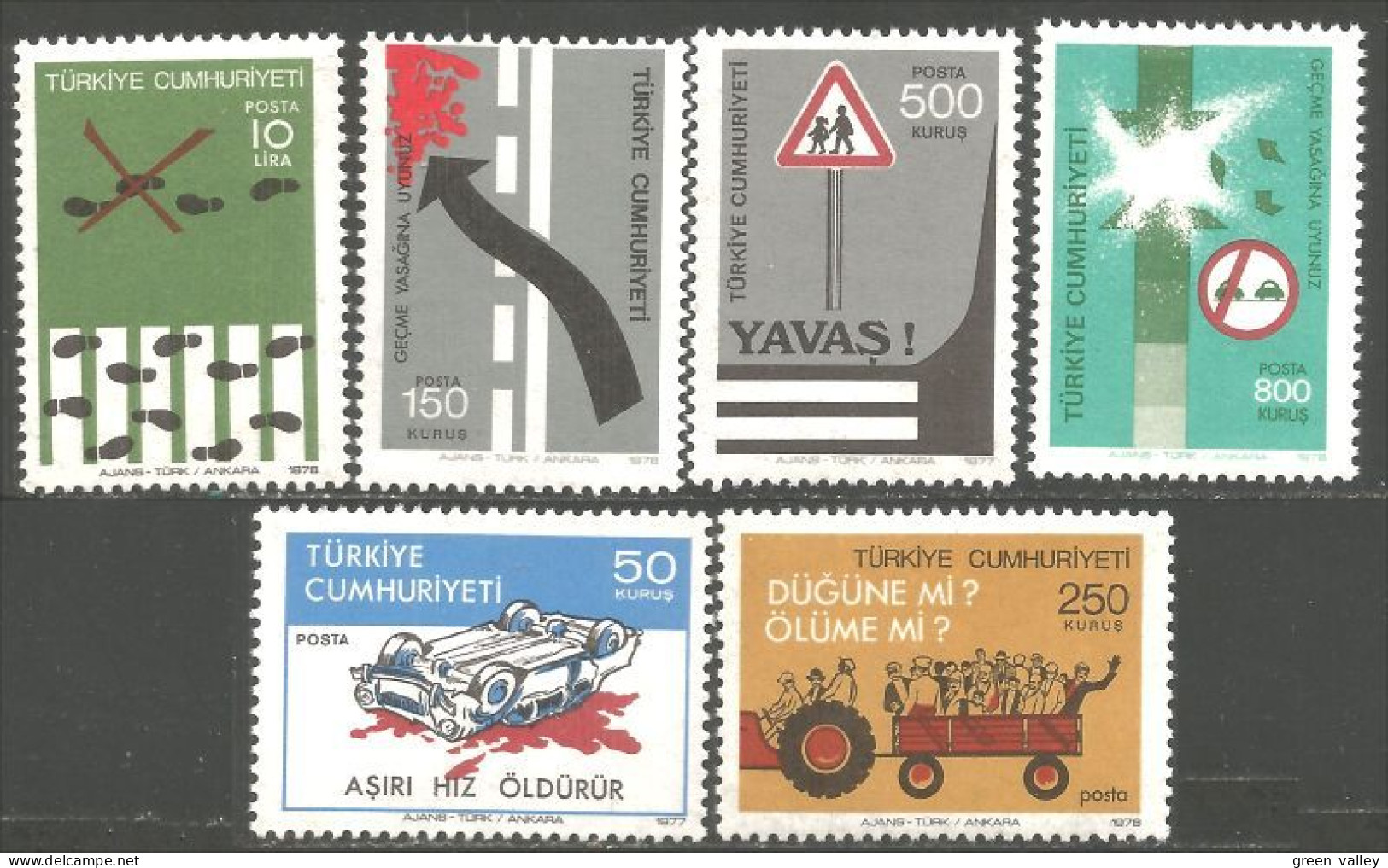 890 Turquie Traffic Safety Sécurité Routière MNH ** Neuf SC (TUR-84b) - Accidents & Road Safety