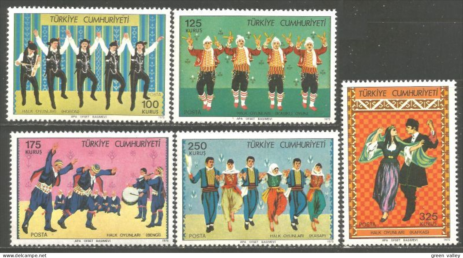 890 Turquie Folk Dances Danses Folkloriques MNH ** Neuf SC (TUR-79) - Danse