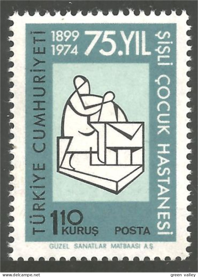 890 Turquie Istanbul Sisli Children Hospital Hopital Enfants MNH ** Neuf SC (TUR-73c) - Altri & Non Classificati