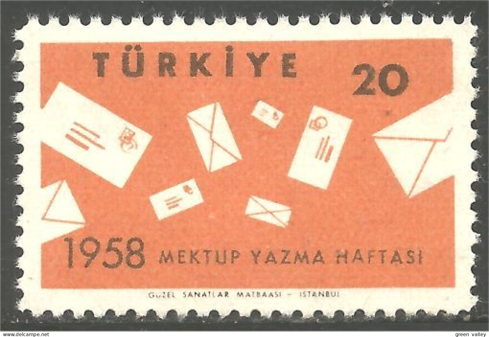 890 Turquie Letter Writing Week MNH ** Neuf SC (TUR-69a) - Unused Stamps