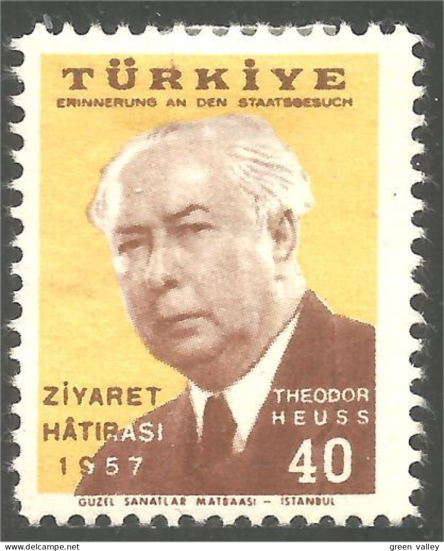 890 Turquie Theodor Heuss MH * Neuf CH (TUR-57) - Unused Stamps