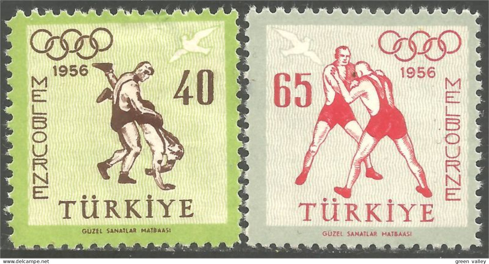 890 Turquie Lutte Wrestling Melbourne Olympics MH * Neuf CH (TUR-54) - Lucha