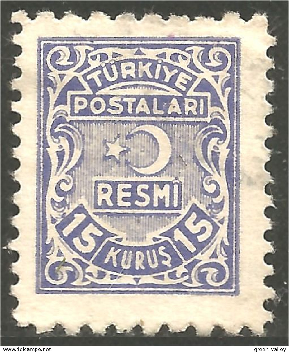 890 Turquie 1948 Official 15k Violet (TUR-22) - Used Stamps