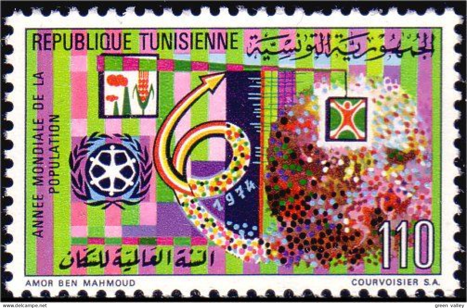 888 Tunisie World Population Mondiale MNH ** Neuf SC (TUN-87) - Tunesien (1956-...)