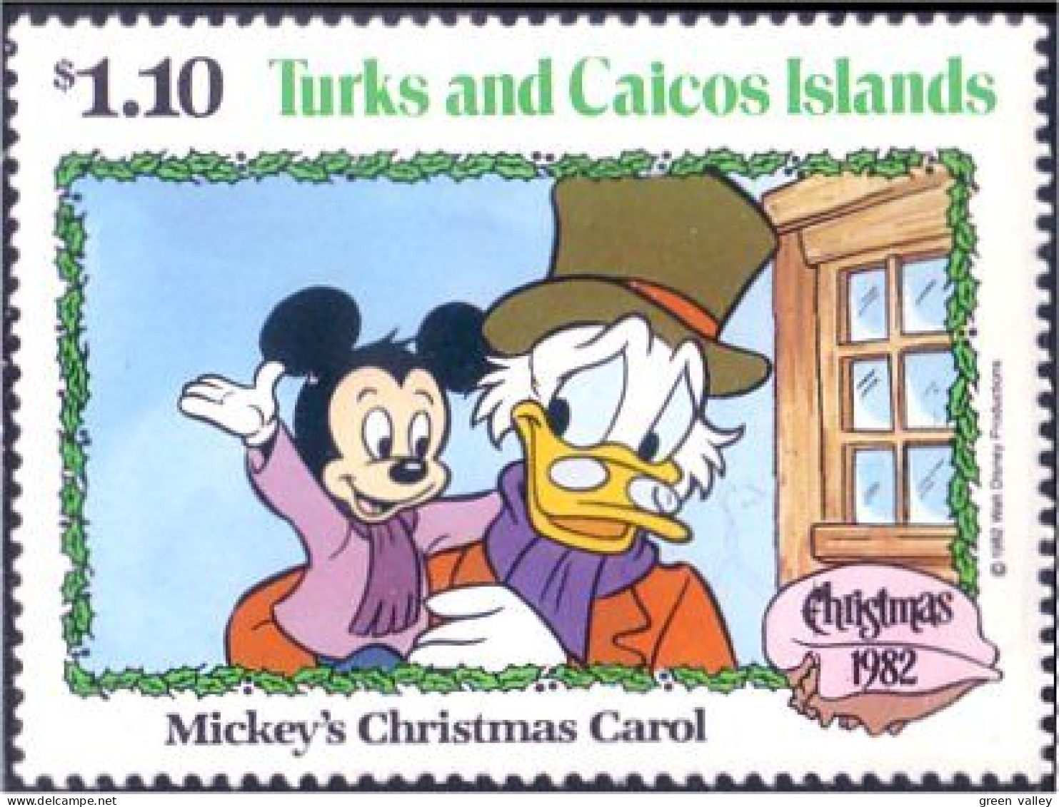 886 Turks Caicos Disney $1.10 Christmas Carol Conte Noel MNH ** Neuf SC (TUK-95) - Christmas