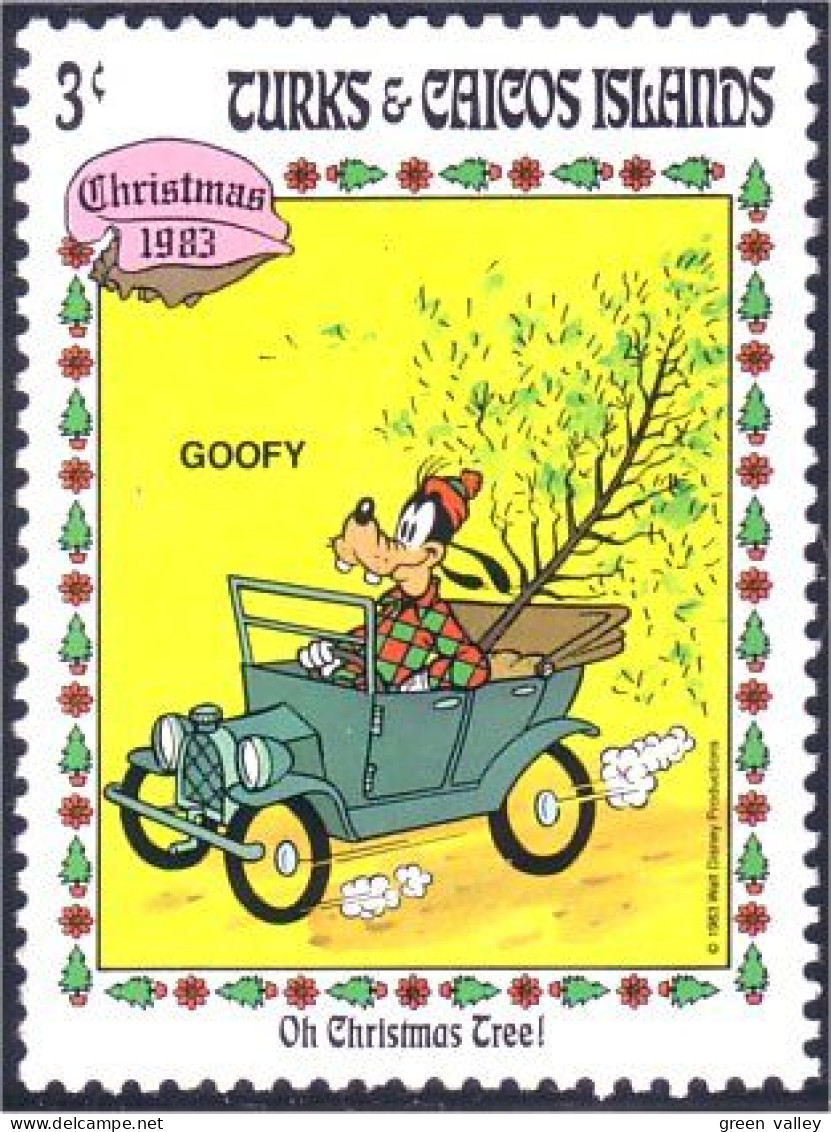 886 Turks Caicos Disney Goofy Dingo Sapin Noel Christmas Tree MNH ** Neuf SC (TUK-85) - Disney