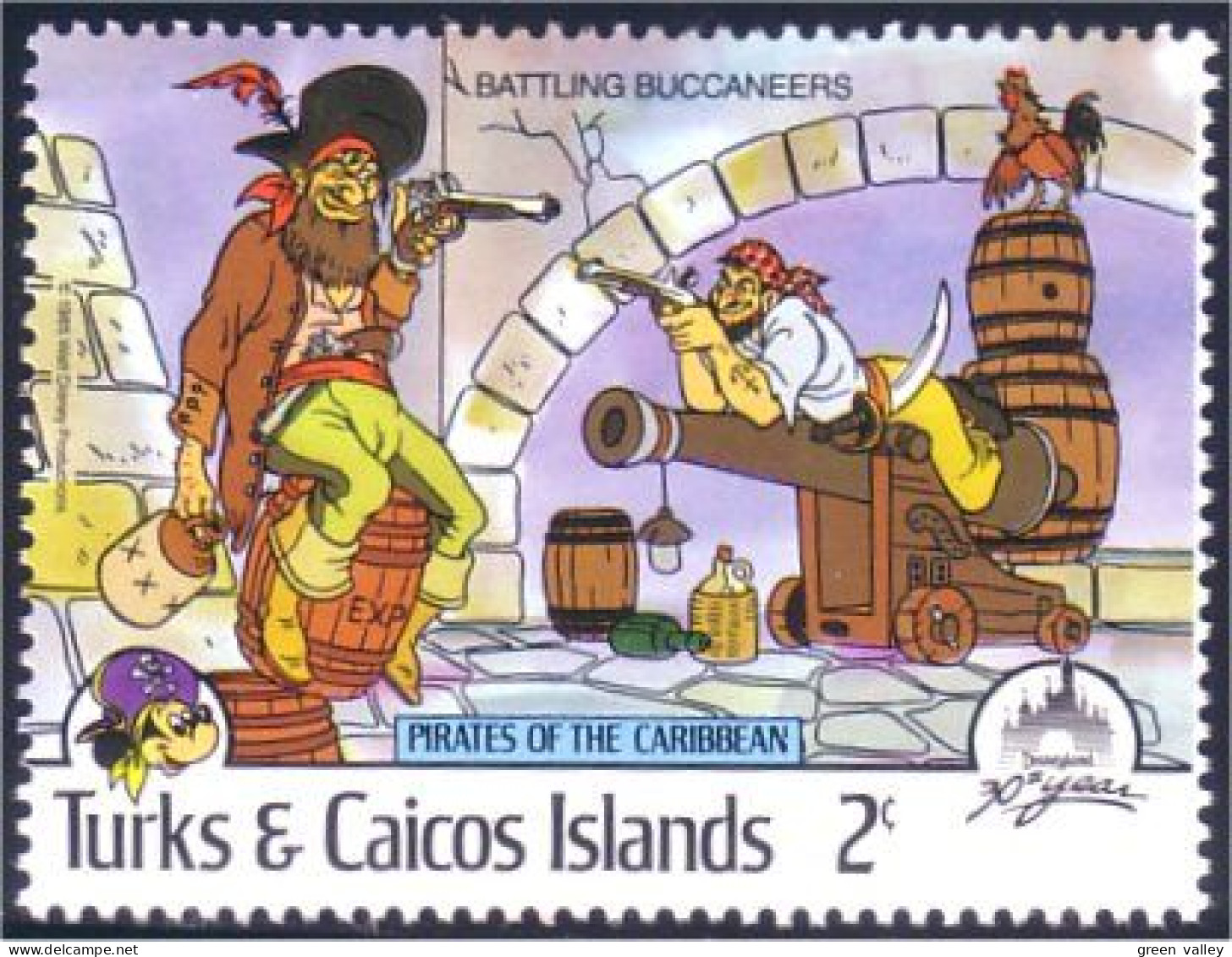 886 Turks Caicos Coq Rooster Huhn MNH ** Neuf SC (TUK-88) - Gallinaceans & Pheasants