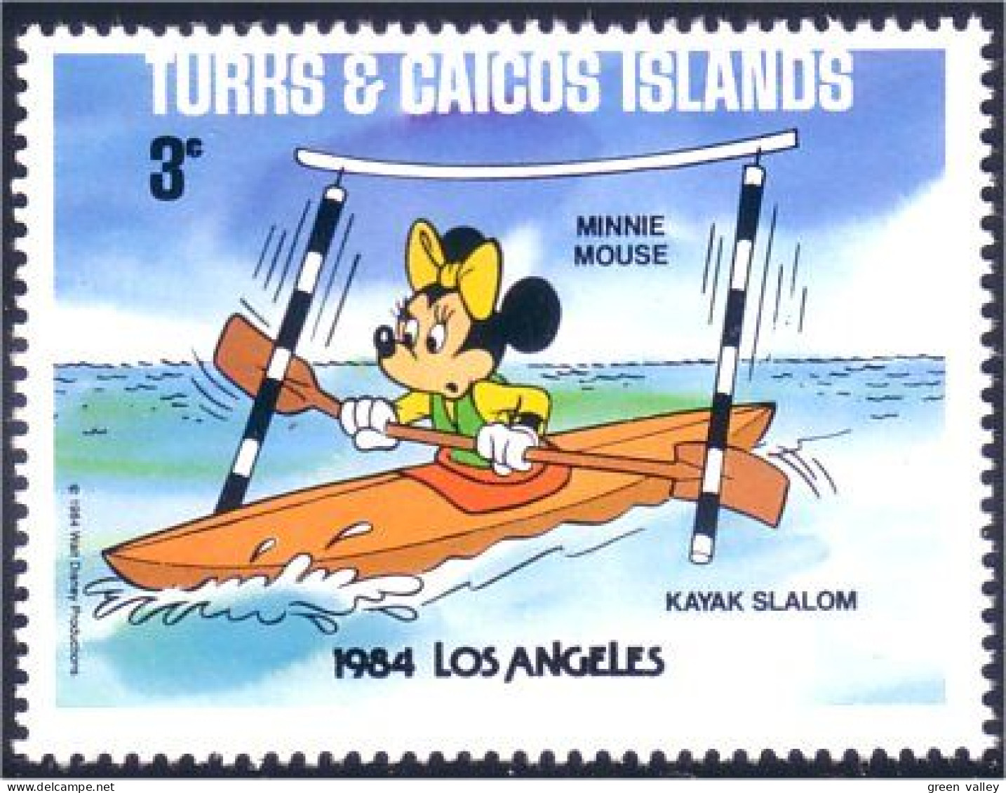 886 Turks Caicos Los Angeles Kayak MNH ** Neuf SC (TUK-79c) - Kano