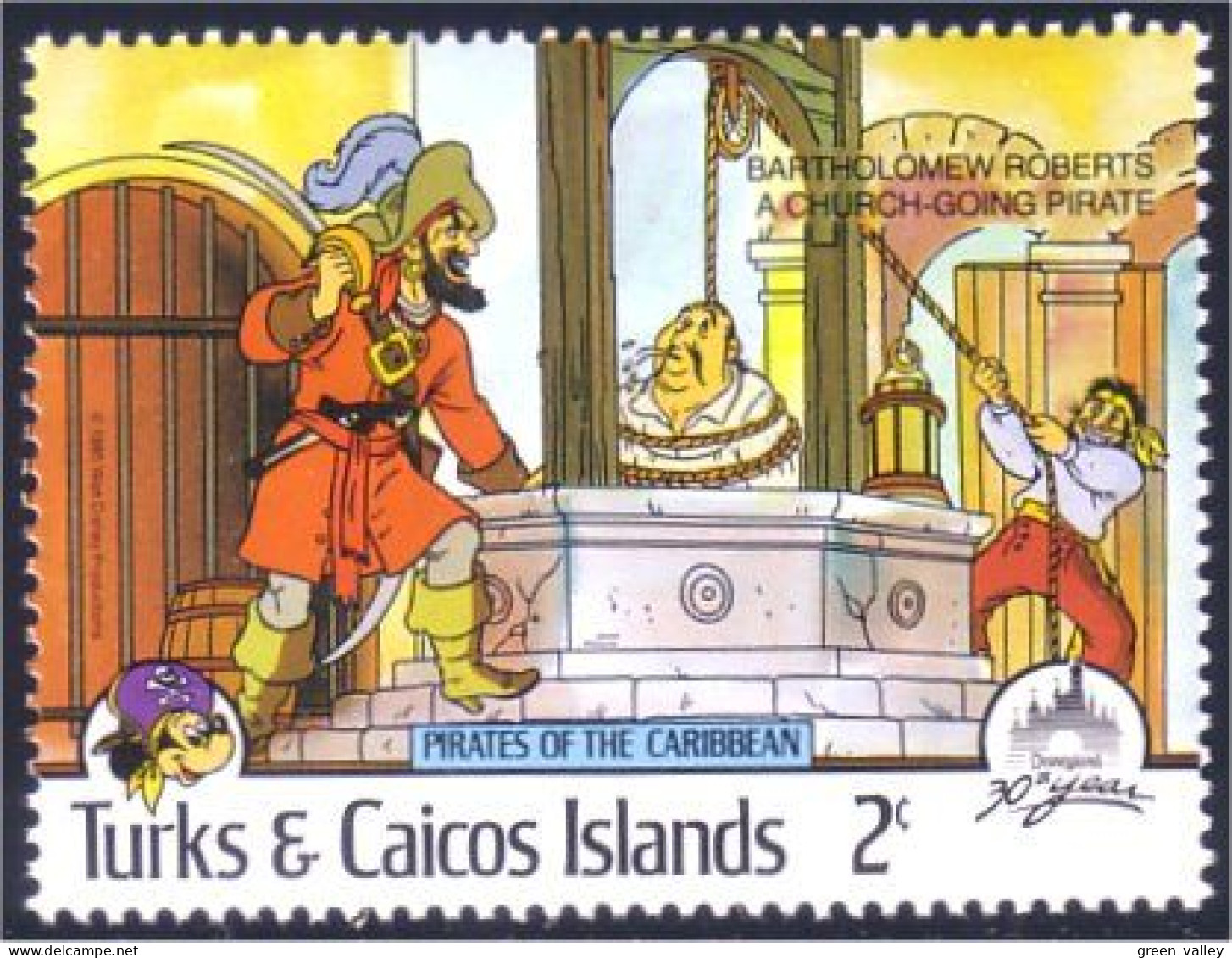 886 Turks Caicos Disney Pirates MNH ** Neuf SC (TUK-89a) - Turks- En Caicoseilanden