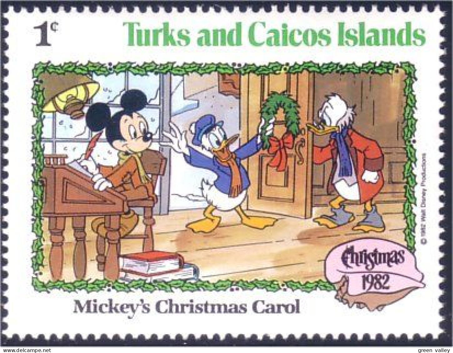 886 Turks Caicos Disney Noel Christmas Mickey Donald Picsou Scrooge MNH ** Neuf SC (TUK-68a) - Turks- En Caicoseilanden