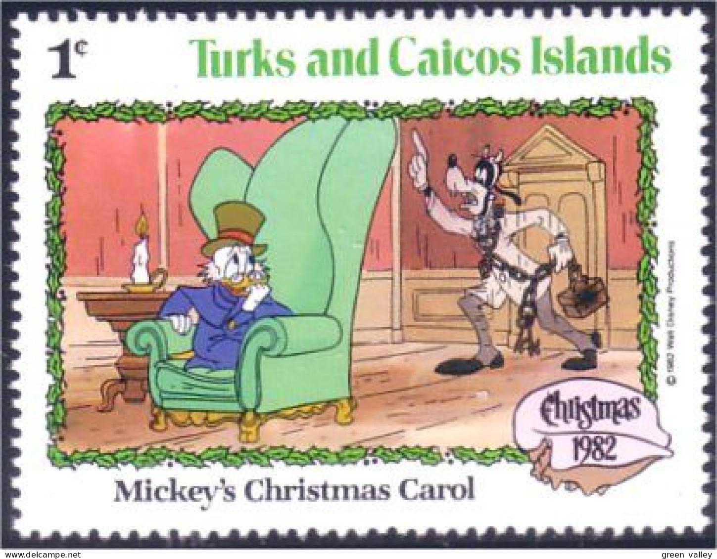 886 Turks Caicos Noel Christmas Picsou Scrooge MNH ** Neuf SC (TUK-67c) - Natale