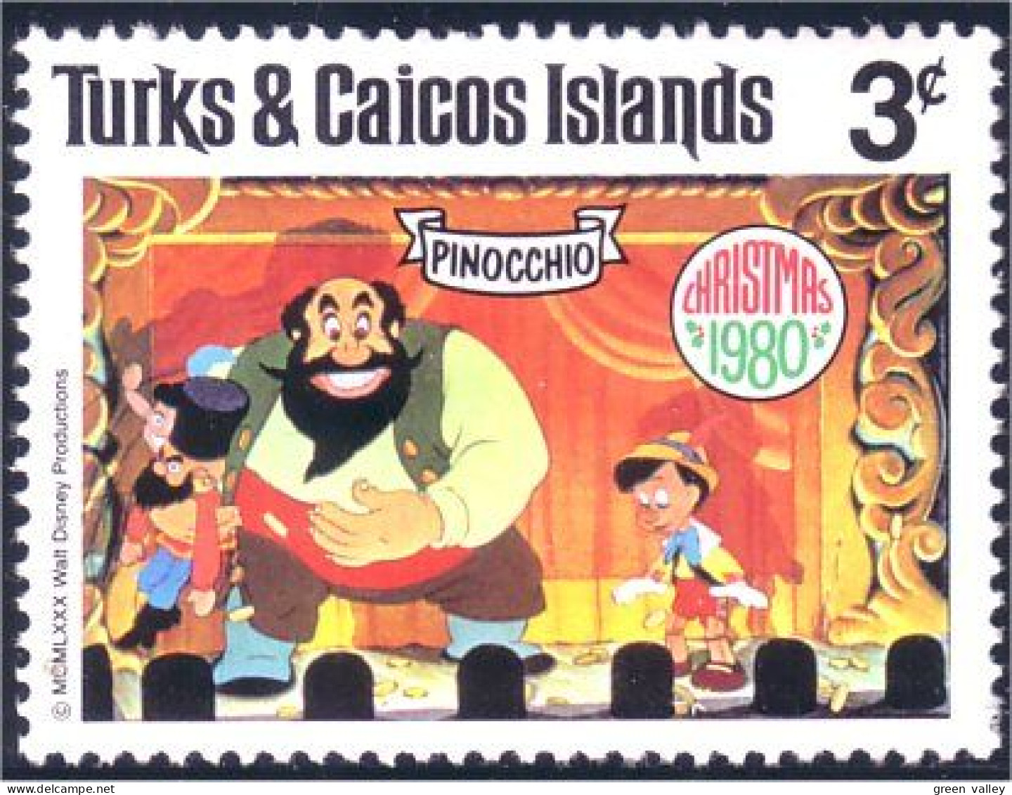 886 Turks Caicos Pinocchio Puppet Marionette MNH ** Neuf SC (TUK-64d) - Puppets