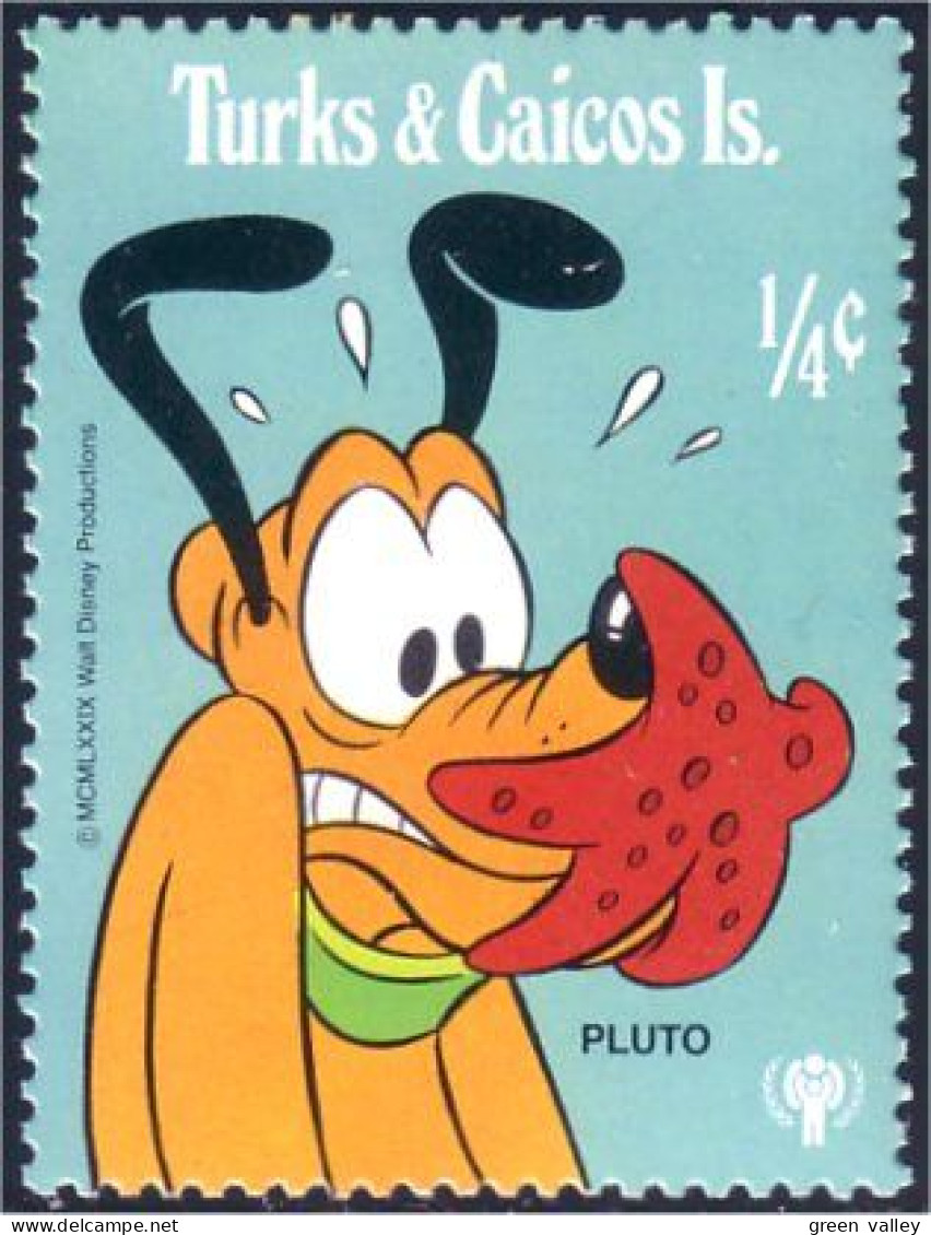 886 Turks Caicos Disney Pluto Etoile Mer Starfish MNH ** Neuf SC (TUK-53a) - Marine Life