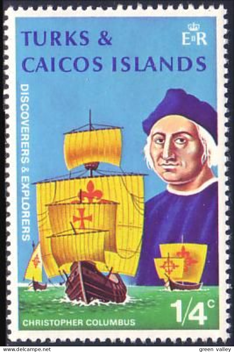 886 Turks Caicos Colon Columbus Christophe Colomb MNH ** Neuf SC (TUK-13b) - Marittimi