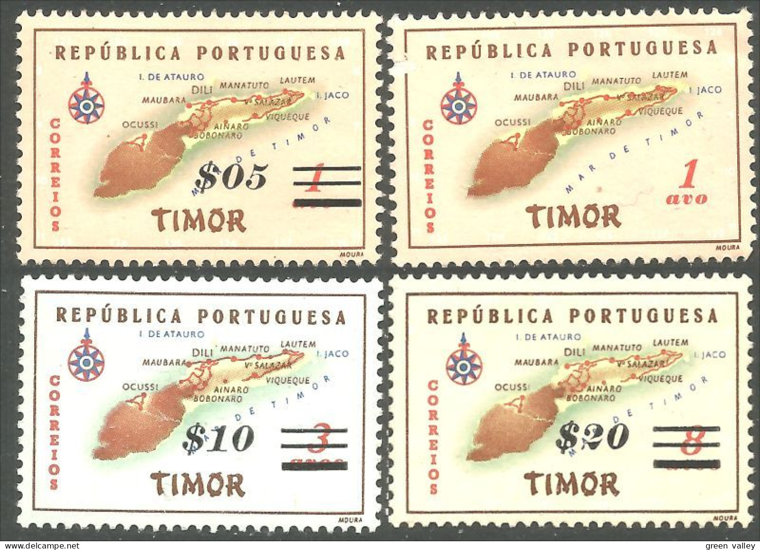 877 Timor Oriental 1956-61 Carte Map MH * Neuf CH (TIM-1) - Osttimor