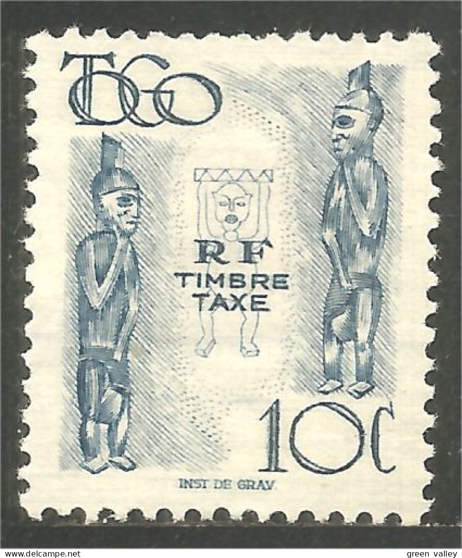 870 Togo Timbre Taxe Postage Due Statuette Sculpture MH * Neuf (TGO-134) - Togo (1960-...)