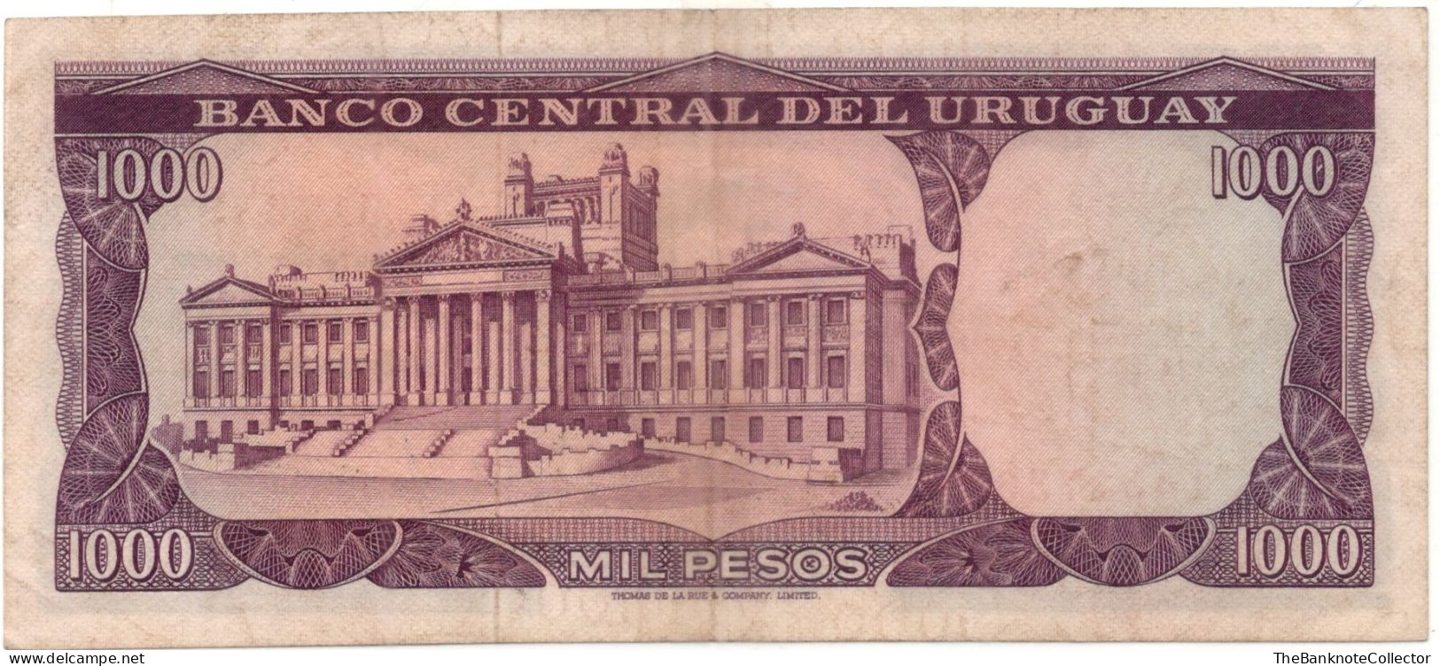 Uruguay 1000 Pesos ND 1967 Serie A P-49 Very Fine - Uruguay