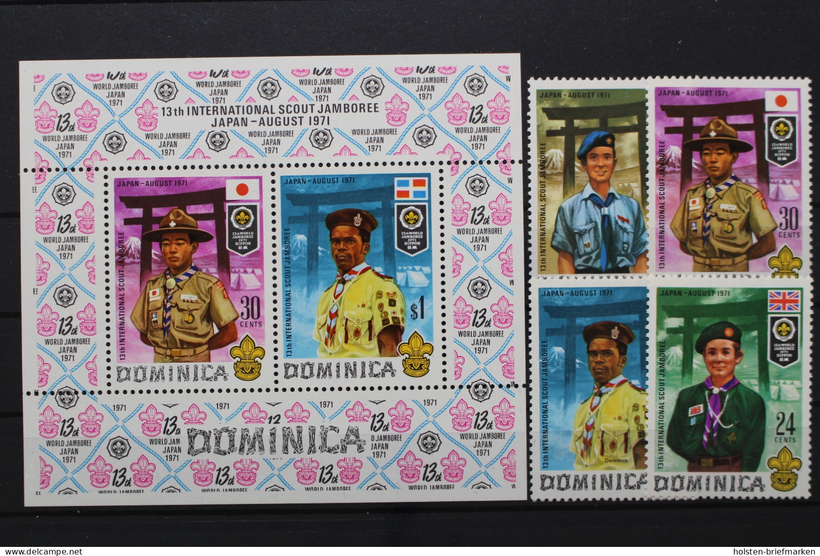 Dominica, MiNr. 323-326, Block 10, Postfrisch - Dominica (1978-...)