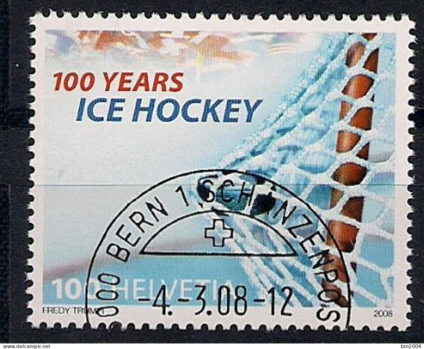 2008  Schweiz Mi.  2046  FD-used    100 Jahre Schweizerischer Eishockeyverband - Gebraucht