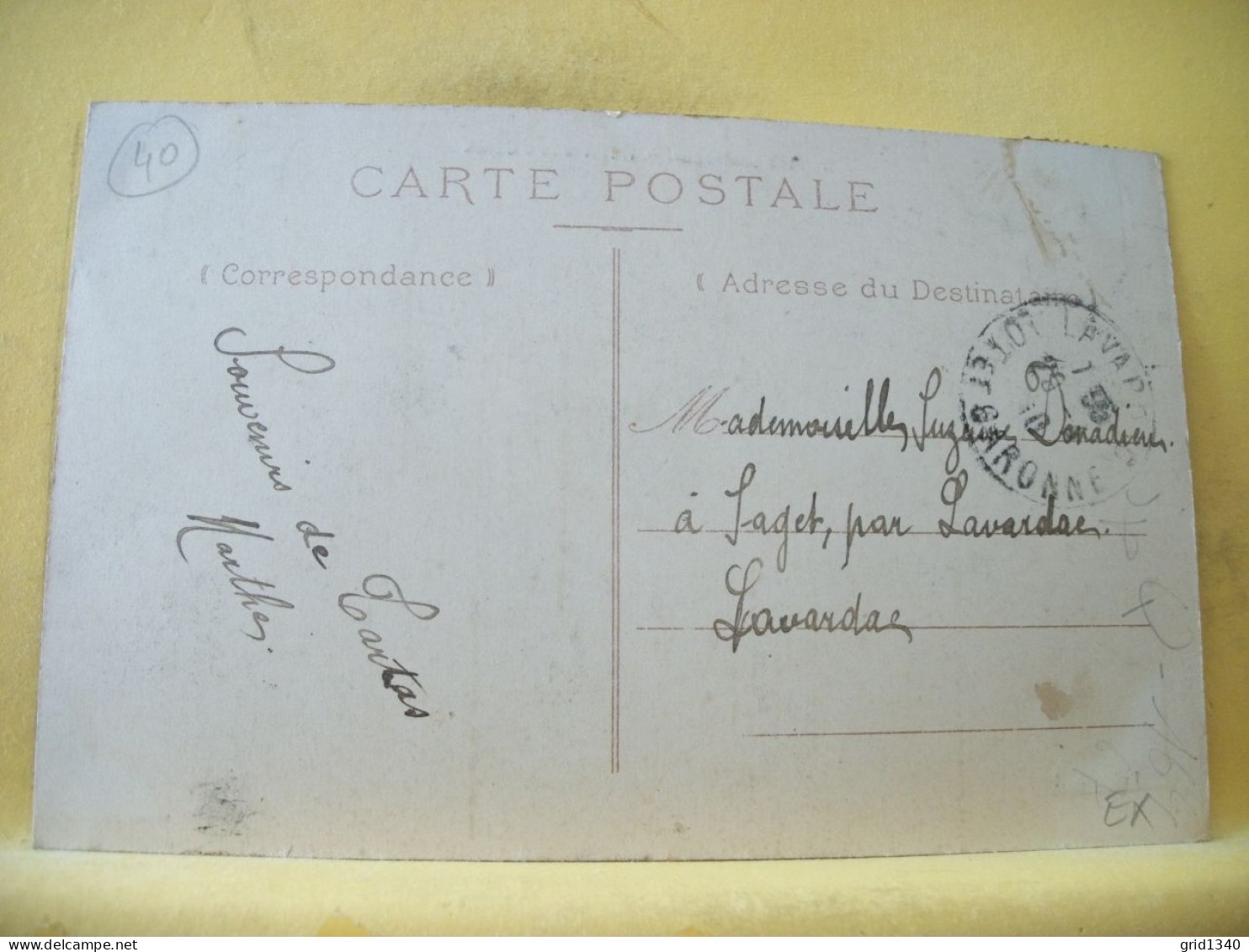 40 3257 CPA 1910 - VUE LEGENDE DIFFERENTE N° 1 - 40 TARTAS - HOTEL DES POSTES - ANIMATION - Tartas